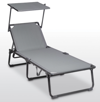 Stiliac® Sonnenliege Mykonos "Hellgrau"